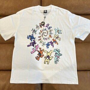 Hellstar Grateful Dead Dancing Bears White T-Shirt Mens Size Large